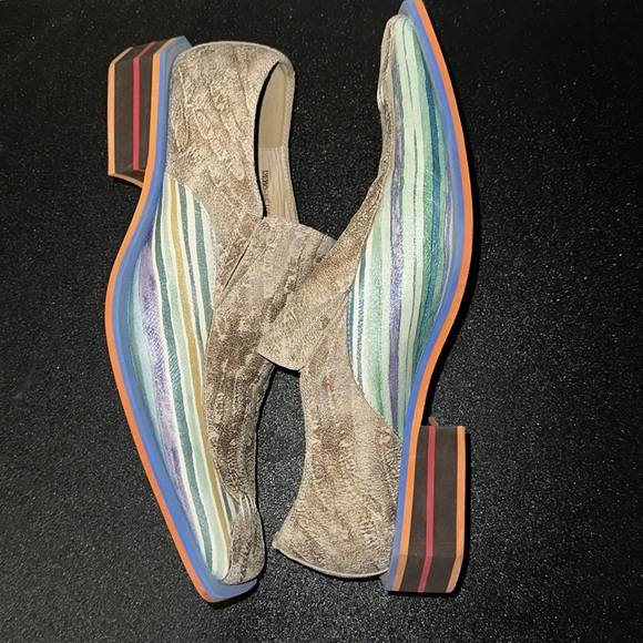 Men’s leather fashion shoes Taj collection Size 8.5 DEBO-BEIGE - Picture 6 of 8